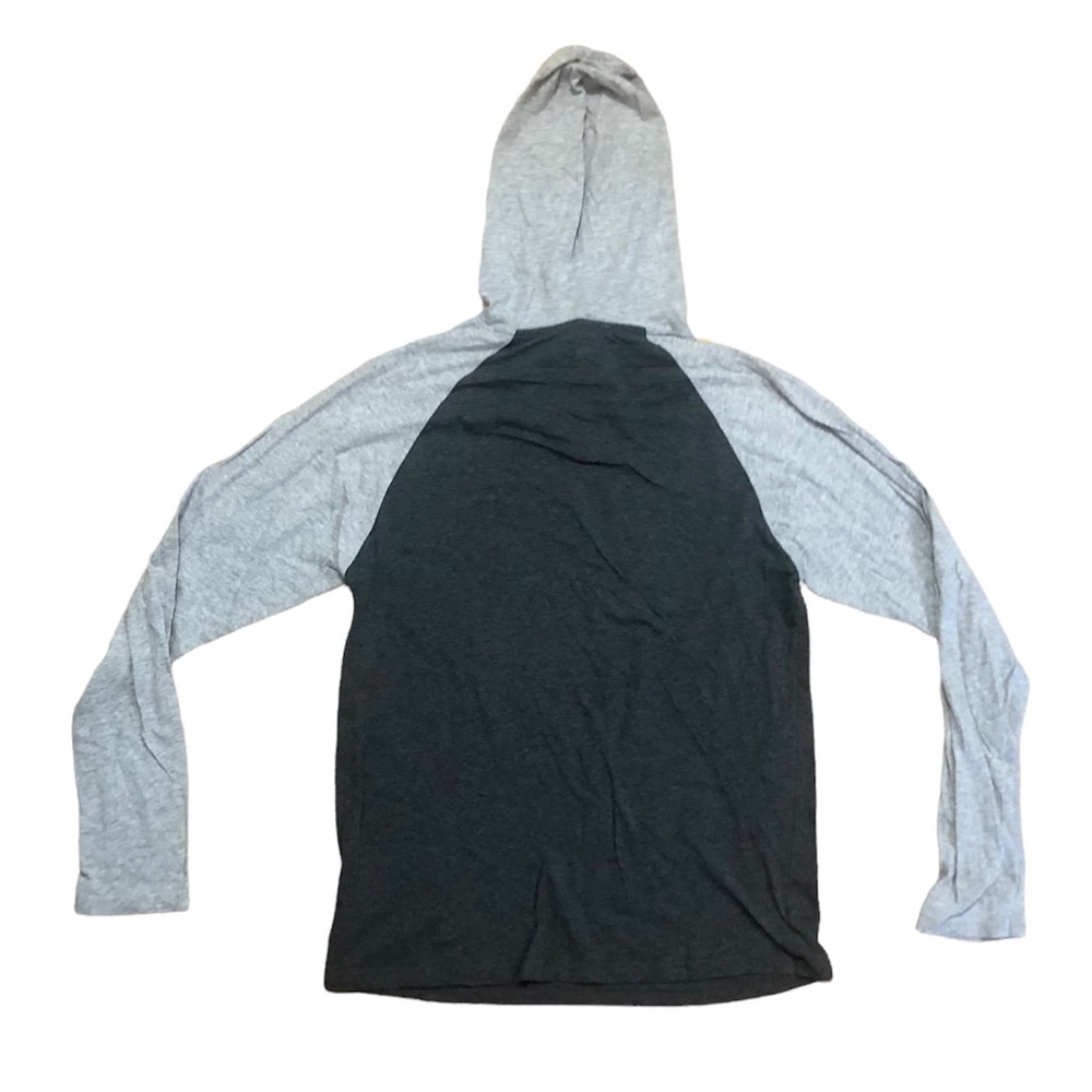 Disney Mickey Mouse grayscale long sleeve hooded baseball t-shirt, medium - Picture 4 of 5